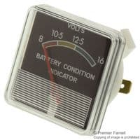 F3PAM-12V - HOBUT - F3PAM-12V - Analogue Panel Meter, 8% Accuracy, Polarized Moving Iron, Battery Condition Indicator