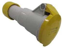 PE1643PV - ILME - PE1643PV - Pin & Sleeve Connector, 16 A, 110 V, Cable Mount, Socket, 2P+E, Yellow