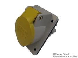 PE1643PI - ILME - PE1643PI - Pin & Sleeve Connector, 16 A, 110 V, Panel Mount, Outlet, 2P+E, Yellow