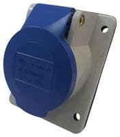 PE1663PI - ILME - PE1663PI - Pin & Sleeve Connector, 16 A, 240 V, Panel Mount, Outlet, 2P+E, Blue