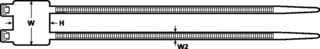 111-85219 IT50RD-PA66-NA - HELLERMANNTYTON - 111-85219 IT50RD-PA66-NA - Cable Tie, ID Marker Plate, 2 Strap, Nylon 6.6 (Polyamide 6.6), Natural, 205 mm, 4.7 mm, 44 mm