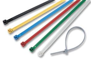 115-00002 LR55R-PA66HS-BK - HELLERMANNTYTON - 115-00002 LR55R-PA66HS-BK - Cable Tie, Releasable, Nylon 6.6 HS (Polyamide 6.6 HS) (Heat Stabilised), Black, 195 mm, 4.7 mm