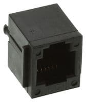 90512-001LF - AMPHENOL COMMUNICATIONS SOLUTIONS - 90512-001LF - Modular Connector, Modular Jack, 1 x 1 (Port), 6P6C, Cat3, Through Hole Mount