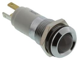 19240354 - CML INNOVATIVE TECHNOLOGIES - 19240354 - Multicolour Panel Indicators, Satin Chrome Bezel, Red, Yellow, Green, 14 mm, R 20mA, Y 40mA, G 20mA