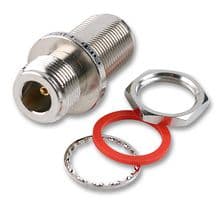 N7471A1-NT3G-50 - AMPHENOL RF - N7471A1-NT3G-50 - RF / Coaxial Adapter, N, Jack, N, Jack, Straight Bulkhead Adapter, 50 ohm
