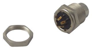 09 0097 00 05 - BINDER - 09 0097 00 05 - Circular Connector, Subminiature Circular Connector, 711 Series, Panel Mount Receptacle, 5 Contacts