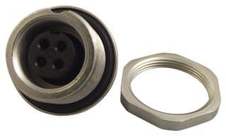 09 0412 80 04 - BINDER - 09 0412 80 04 - Circular Connector, Subminiature Circular Connector, 712 Series, Panel Mount Receptacle, 4 Contacts