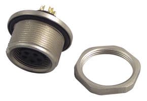 09 0416 80 05 - BINDER - 09 0416 80 05 - Circular Connector, Subminiature Circular Connector, 712 Series, Panel Mount Receptacle, 5 Contacts