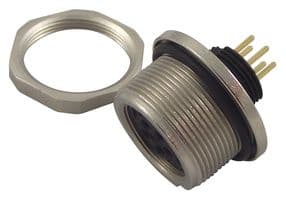 09 0416 90 05 - BINDER - 09 0416 90 05 - Circular Connector, Subminiature Circular Connector, 712 Series, Panel Mount Receptacle, 5 Contacts