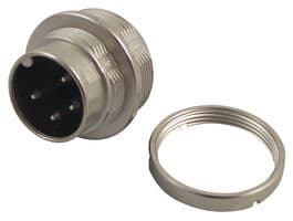 09 0311 00 04 - BINDER - 09 0311 00 04 - Circular Connector, Miniature Circular Connector, 680 Series, Panel Mount Plug, 4 Contacts