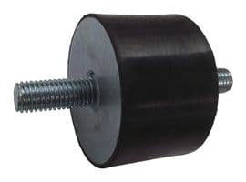 0808VV06-45 - FIVISTOP - 0808VV06-45 - Bobbin Mount, Type VV, Male - Male, 8 Dia x 8 H, M3 x 6, 45 IRHD