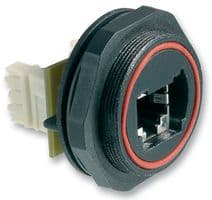 PX0839/IDC - BULGIN / PARTNER STOCK - PX0839/IDC - Modular Connector, RJ45 Jack, 1 x 1 (Port), 8P8C, Cat5e, IP68, Panel Mount