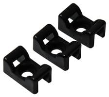 151-24850 KR8G5-PA66HS-BK - HELLERMANNTYTON - 151-24850 KR8G5-PA66HS-BK - Cable Tie Mount, Screw, 6.5 mm, Black, Nylon 6.6 (Polyamide 6.6), 25 mm, 14.5 mm