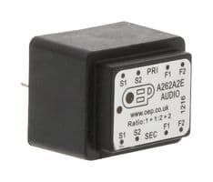 A262A2E - OEP / OXFORD ELECTRICAL PRODUCTS - A262A2E - Audio Transformer, Analouge, PCB, 1:2, 150 ohm, 600 ohm, 100 mW, 35 kHz, 1 kV