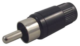 STO 1 S - LUMBERG - STO 1 S - RCA (Phono) Audio / Video Connector, 2 Contacts, Plug, Nickel Plated Contacts, Metal Body, Black