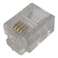P 127 - LUMBERG - P 127 - Modular Connector, RJ14 Plug, 1 x 1 (Port), 6P4C, Cable Mount
