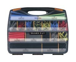 380-03002 SHRINKIT 321 UNIVERSAL - HELLERMANNTYTON - 380-03002 SHRINKIT 321 UNIVERSAL - Heat Shrink Tubing Kit, ShrinKit 321 Universal, Various Sizes, Lengths and Colours, PO