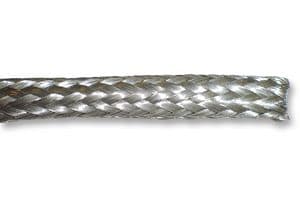 2170 SV005 - ALPHA WIRE - 2170 SV005 - Sleeving, Tubular Wire, Braided, Copper, Tin Plated, Silver, 5.16 mm, 30.5 m, 100 ft