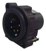 NC5MAV-SW - NEUTRIK - NC5MAV-SW - XLR Connector, 5 Contacts, Plug, PCB Mount, Gold Plated Contacts, Plastic Body, A