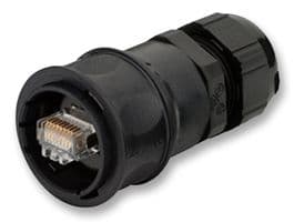 RJF5446 - AMPHENOL SOCAPEX - RJF5446 - Modular Connector, RJ45 Plug, 1 x 1 (Port), 8P8C, Cat5e, Cable Mount