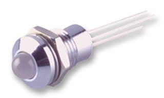 19130054 - CML INNOVATIVE TECHNOLOGIES - 19130054 - Multicolour Panel Indicators, Satin Chrome Bezel, Red, Yellow, Green, 8 mm, R 30mA, Y 30mA, G 30mA