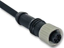 1838246-3 - AMP - TE CONNECTIVITY - 1838246-3 - Sensor Cable, Overmoulded, IP67, M12 Receptacle, Free End, 5 Positions, 5 m, 16.4 ft