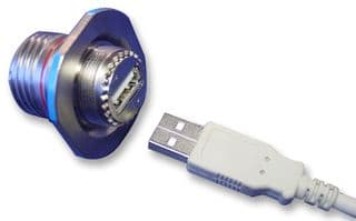 USBF TV 71 N - AMPHENOL SOCAPEX - USBF TV 71 N - USB Adapter, USB Type A Receptacle, USB Type A Receptacle, USB 2.0, IP67, USBFTV
