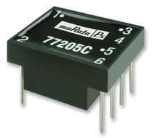 77204C - MURATA POWER SOLUTIONS - 77204C - Pulse Transformer, PCB, 1:1, 4 mH, 0.86 ohm, 240 Vµs, 2.5 kV, 77204C Series