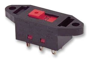 T22205BAAC - BULGIN / PARTNER STOCK - T22205BAAC - Slide Switch, DPDT, Panel Mount, 2000 Series, 10 A, 250 V