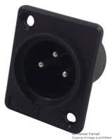 ACM - CLIFF ELECTRONIC COMPONENTS - ACM - XLR Connector, 3 Contacts, Plug, Panel Mount, Silver over Nickel Plated Contacts