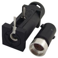FX0457 - BULGIN / PARTNER STOCK - FX0457 - Cartridge Fuse Holder, 1Fuse, Pin, 10A, 250VAC, 500VDC, 5mm x 20mm