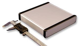 1455R1601 - HAMMOND - 1455R1601 - Metal Enclosure, 1455 Series, Extruded With Metal End Panels, Small, Extruded Aluminium, 30.5 mm