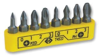 T4522 - CK TOOLS - T4522 - Bit Set, Phillips, Pozidrive, 8 Piece