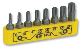 T4523 - CK TOOLS - T4523 - Bit Set, Torx, 30 mm, 8 Piece