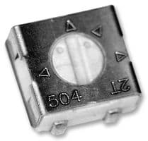 23AR100KLFTR - TT ELECTRONICS / BI TECHNOLOGIES - 23AR100KLFTR - Trimmer, Single Turn, Cermet, Top Adjust, 100 kohm, Surface Mount, 1 Turns