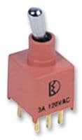 2AD1T2A2M2RE - MULTICOMP PRO - 2AD1T2A2M2RE - Toggle Switch, On-On, DPDT, Non Illuminated, 2AD1, Through Hole, 100 mA