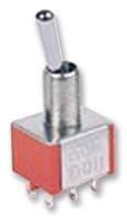2MD6T2B2M2RE - MULTICOMP PRO - 2MD6T2B2M2RE - Toggle Switch, On-On-On, DPDT, Non Illuminated, 2M, Through Hole, 100 mA