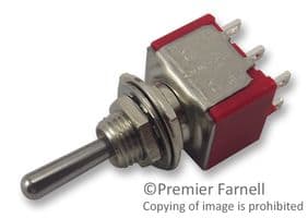 1MD5T1B5M1QE - MULTICOMP PRO - 1MD5T1B5M1QE - Toggle Switch, On-Off-(On), DPDT, Non Illuminated, 1M, Panel Mount, 5 A