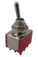 1M31T1B5M1QE - MULTICOMP PRO - 1M31T1B5M1QE - Toggle Switch, On-On, 3PDT, Non Illuminated, 1M, Panel Mount, 5 A