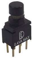 P8UD8WR2C2M2RES - MULTICOMP PRO - P8UD8WR2C2M2RES - Pushbutton Switch, DPDT, On-(On), Round, Black