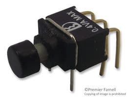 P8UD8WR2C2M6RES - MULTICOMP PRO - P8UD8WR2C2M6RES - Pushbutton Switch, DPDT, On-(On), Round, Black