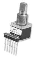 62A22-02-P - GRAYHILL - 62A22-02-P - Rotary Encoder, Optical, Incremental, 16 PPR, 16 Detents, Vertical, With Push Switch