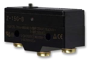 Z-15GQ-B - OMRON INDUSTRIAL AUTOMATION - Z-15GQ-B - Microswitch, Snap Action, Plunger, SPDT, Screw, 15 A, 250 V