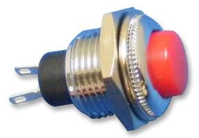 R13-502MA-05-R - MULTICOMP PRO - R13-502MA-05-R - Pushbutton Switch, 12.7 mm, SPST, Off-(On), Round Raised, Red