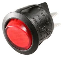 R13-244B-02-BR-0A - MULTICOMP PRO - R13-244B-02-BR-0A - Rocker Switch, On-Off, DPST, Illuminated, Panel Mount, Red, R13