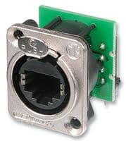 NE8FDH-C5E - NEUTRIK - NE8FDH-C5E - Modular Connector, RJ45 Jack, 1 x 1 (Port), 8P8C, Cat5e, Panel Mount