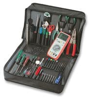 1PK-9385B-40 - PROSKIT INDUSTRIES - 1PK-9385B-40 - Maintenance Tool Kit, Assorted Tools, Deluxe Case, EU Plug, 39 Pieces