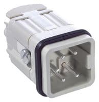 10431000 - LAPP - 10431000 - Heavy Duty Connector, 4+PE, Wire Protection, HA, Insert, 4 Contacts, 4A, Plug, Screw Pin
