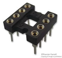 08-3518-10 - ARIES - 08-3518-10 - IC & Component Socket, 8 Contacts, DIP Socket, 2.54 mm, 518, 7.62 mm, Beryllium Copper