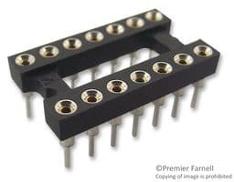 14-3518-10 - ARIES - 14-3518-10 - IC & Component Socket, 14 Contacts, DIP, 2.54 mm, 518, 7.62 mm, Beryllium Copper